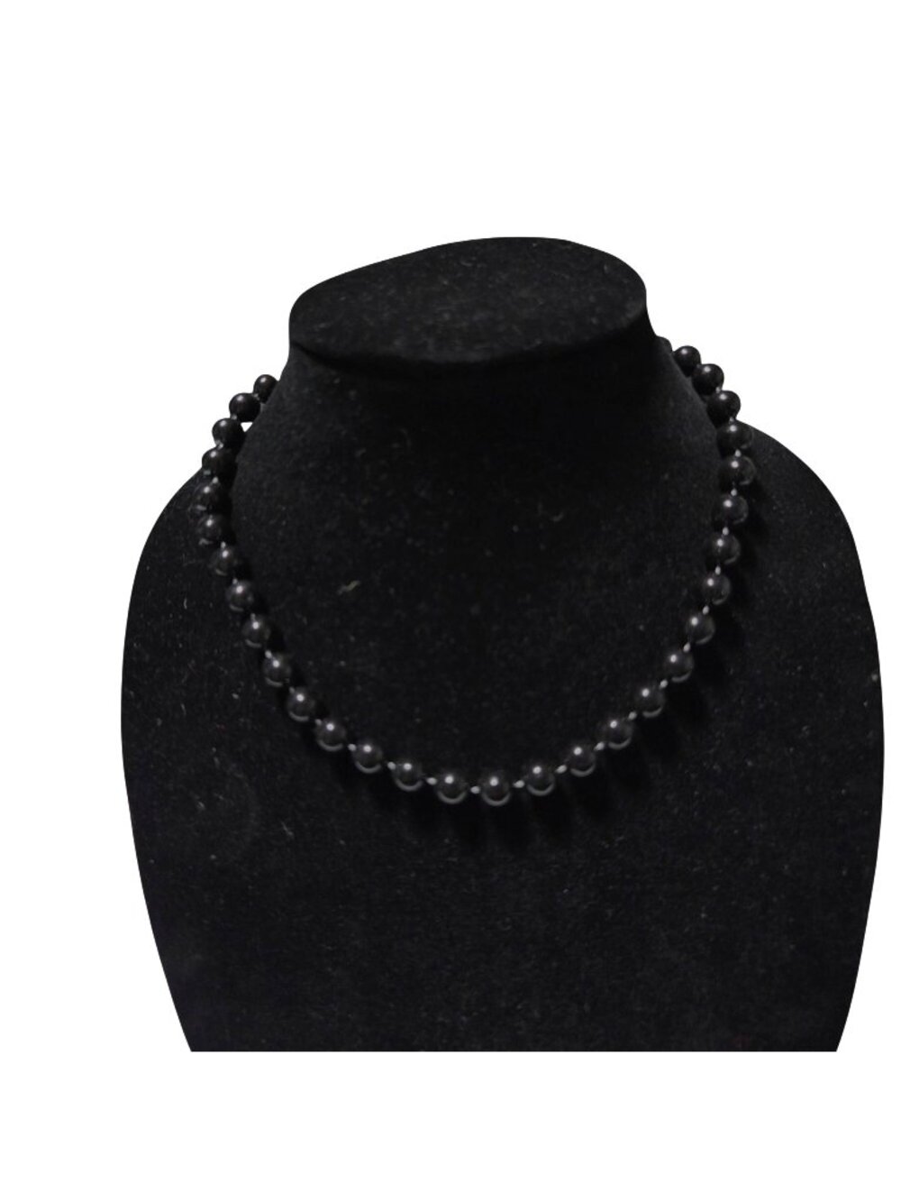 Vintage Black Beaded Necklace Minimalist Classic Retro Fashion Jewelry Women